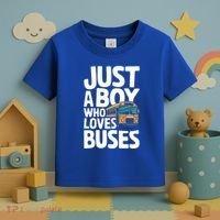 Bus Just A Who Loves Buses Cool Gift Toddler T-Shirt thumb 3
