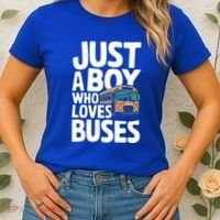 Bus Just A Who Loves Buses Cool Gift Women's T-Shirt thumb 2