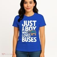 Bus Just A Who Loves Buses Cool Gift Women's T-Shirt thumb 4