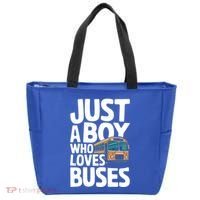 Bus Just A Who Loves Buses Cool Gift Tote Bag thumb 0