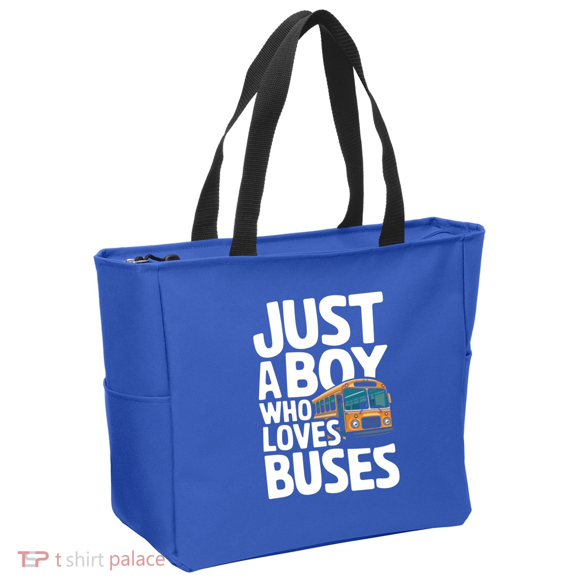 Bus Just A Who Loves Buses Cool Gift Tote Bag