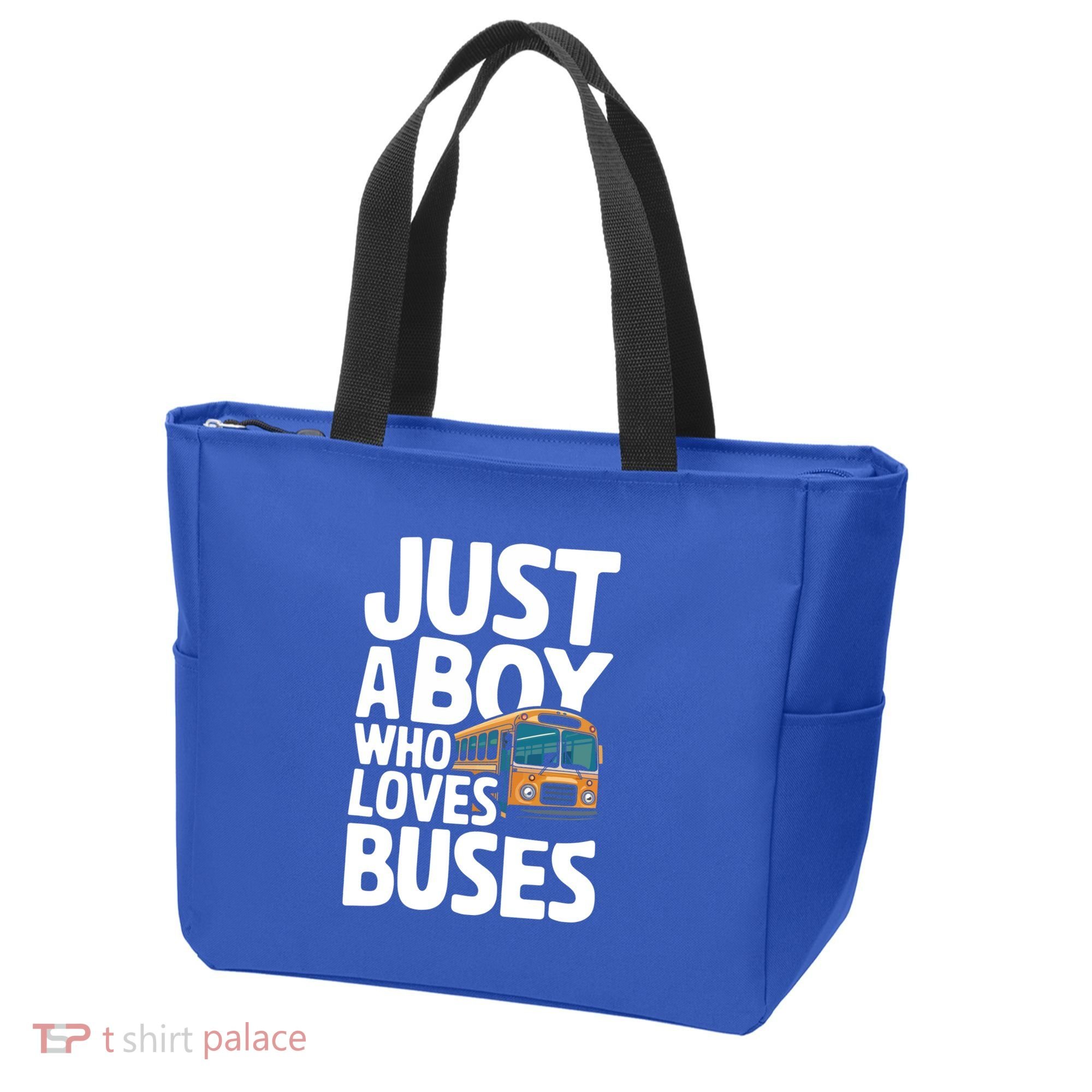 Bus Just A Who Loves Buses Cool Gift Tote Bag