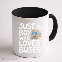 Bus Just A Who Loves Buses Gift Coffee Mug thumb 1