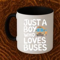 Bus Just A Who Loves Buses Gift Coffee Mug thumb 2