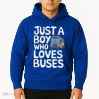 Bus Just A Who Loves Buses Gift Hoodie thumb 2