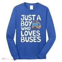 Bus Just A Who Loves Buses Gift Long Sleeve Shirt thumb 0
