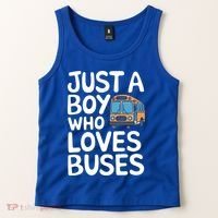Bus Just A Who Loves Buses Gift Tank Top thumb 2