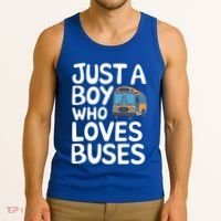 Bus Just A Who Loves Buses Gift Tank Top thumb 3