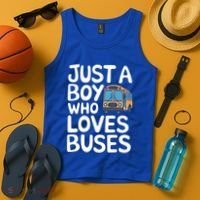 Bus Just A Who Loves Buses Gift Tank Top thumb 4