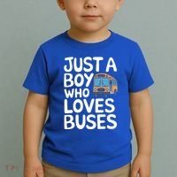 Bus Just A Who Loves Buses Gift Toddler T-Shirt thumb 2