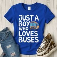 Bus Just A Who Loves Buses Gift Women's T-Shirt thumb 3