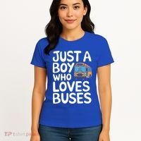 Bus Just A Who Loves Buses Gift Women's T-Shirt thumb 4