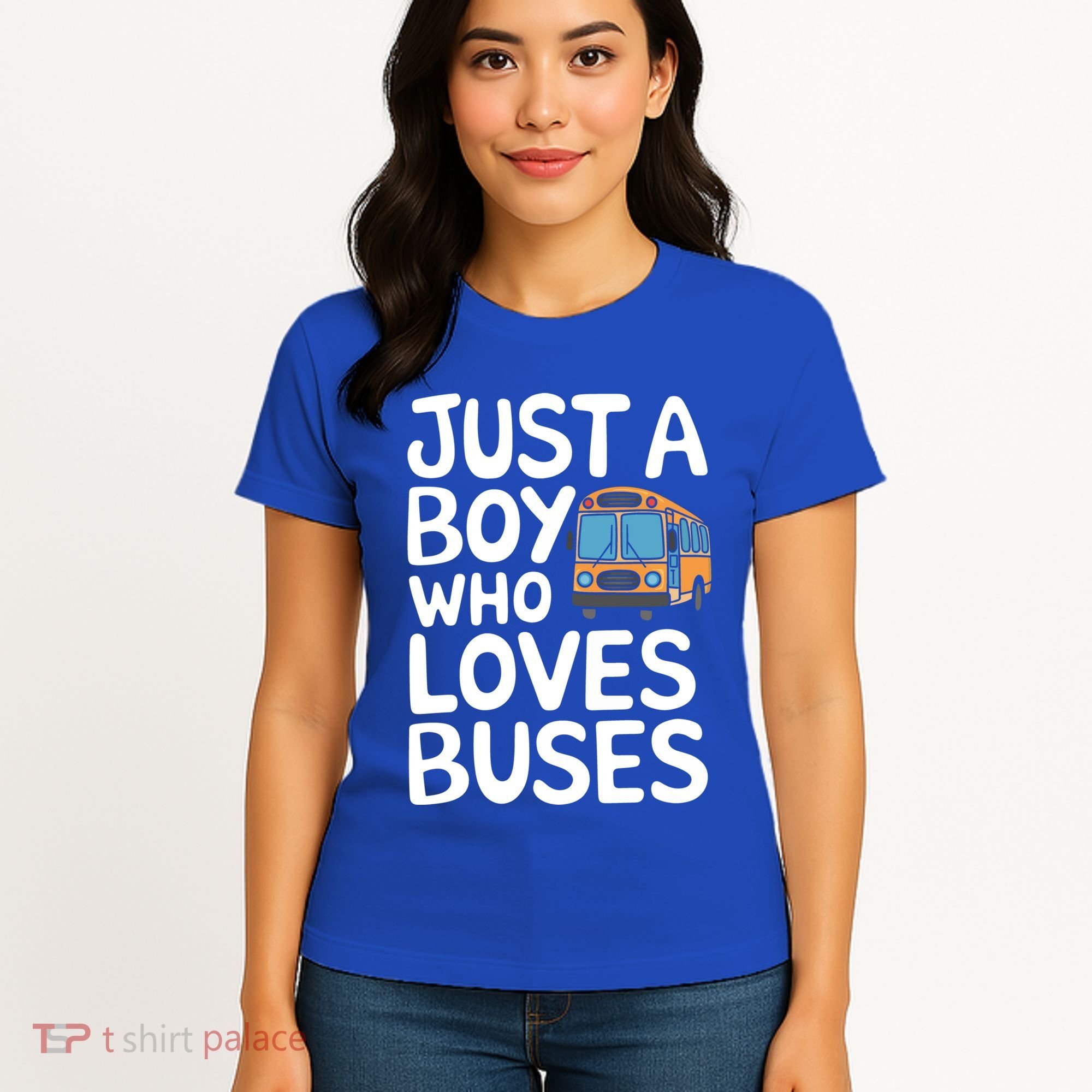 Bus Just A Who Loves Buses Gift Women's T-Shirt