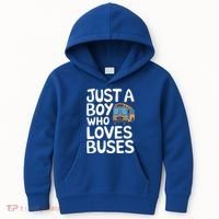 Bus Just A Who Loves Buses Gift Kids Hoodie thumb 0