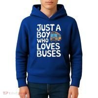 Bus Just A Who Loves Buses Gift Kids Hoodie thumb 4