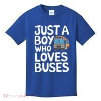Bus Just A Who Loves Buses Gift Kids T-Shirt thumb 0