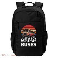 Bus Just A Who Loves Buses Cool Gift Backpack thumb 0