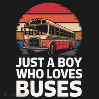 Bus Just A Who Loves Buses Cool Gift Bucket Hat thumb 4