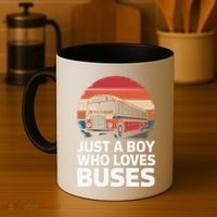 Bus Just A Who Loves Buses Cool Gift Coffee Mug thumb 4