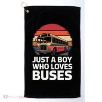 Bus Just A Who Loves Buses Cool Gift Golf Towel thumb 0