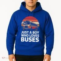 Bus Just A Who Loves Buses Cool Gift Hoodie thumb 2