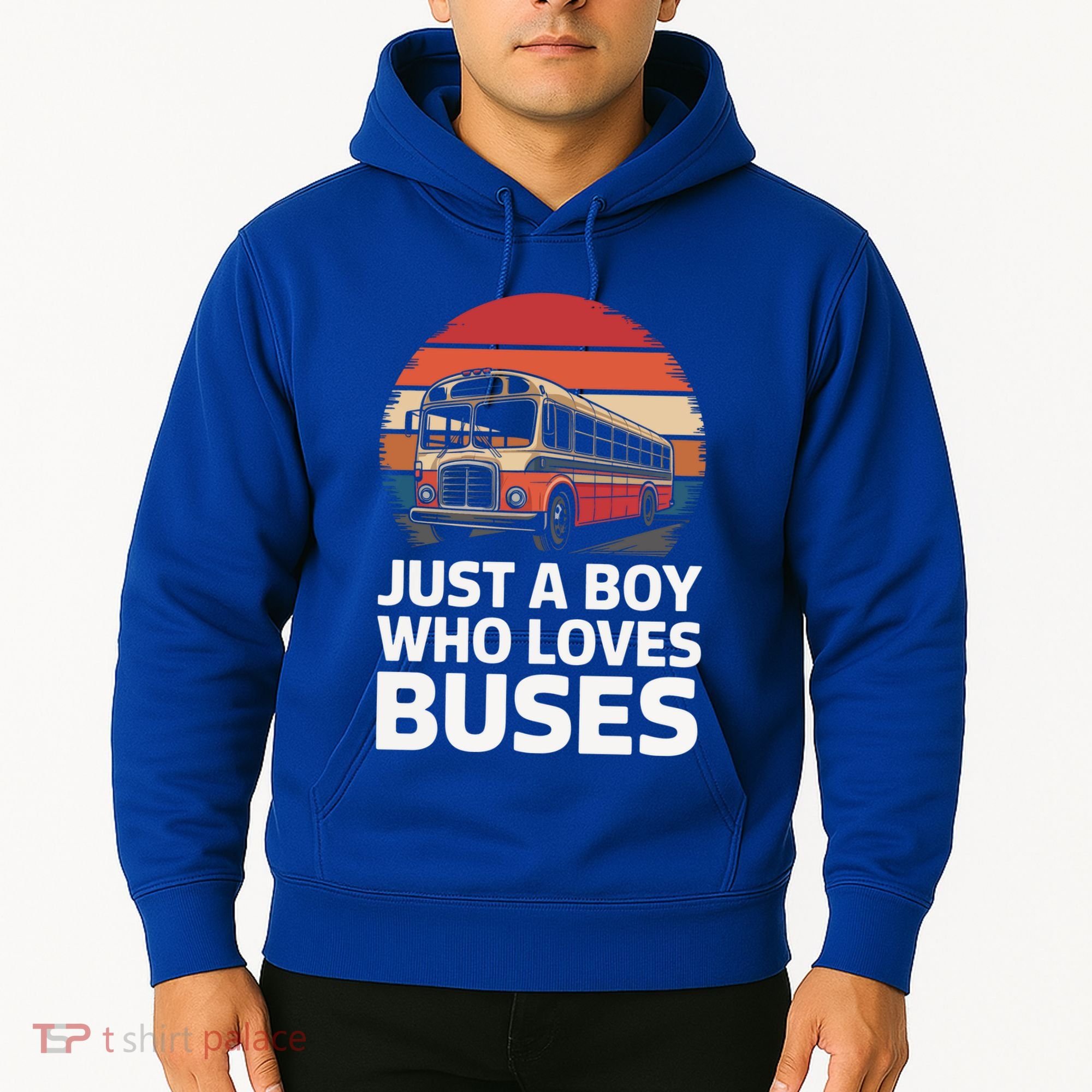 Bus Just A Who Loves Buses Cool Gift Hoodie