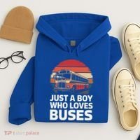 Bus Just A Who Loves Buses Cool Gift Hoodie thumb 4