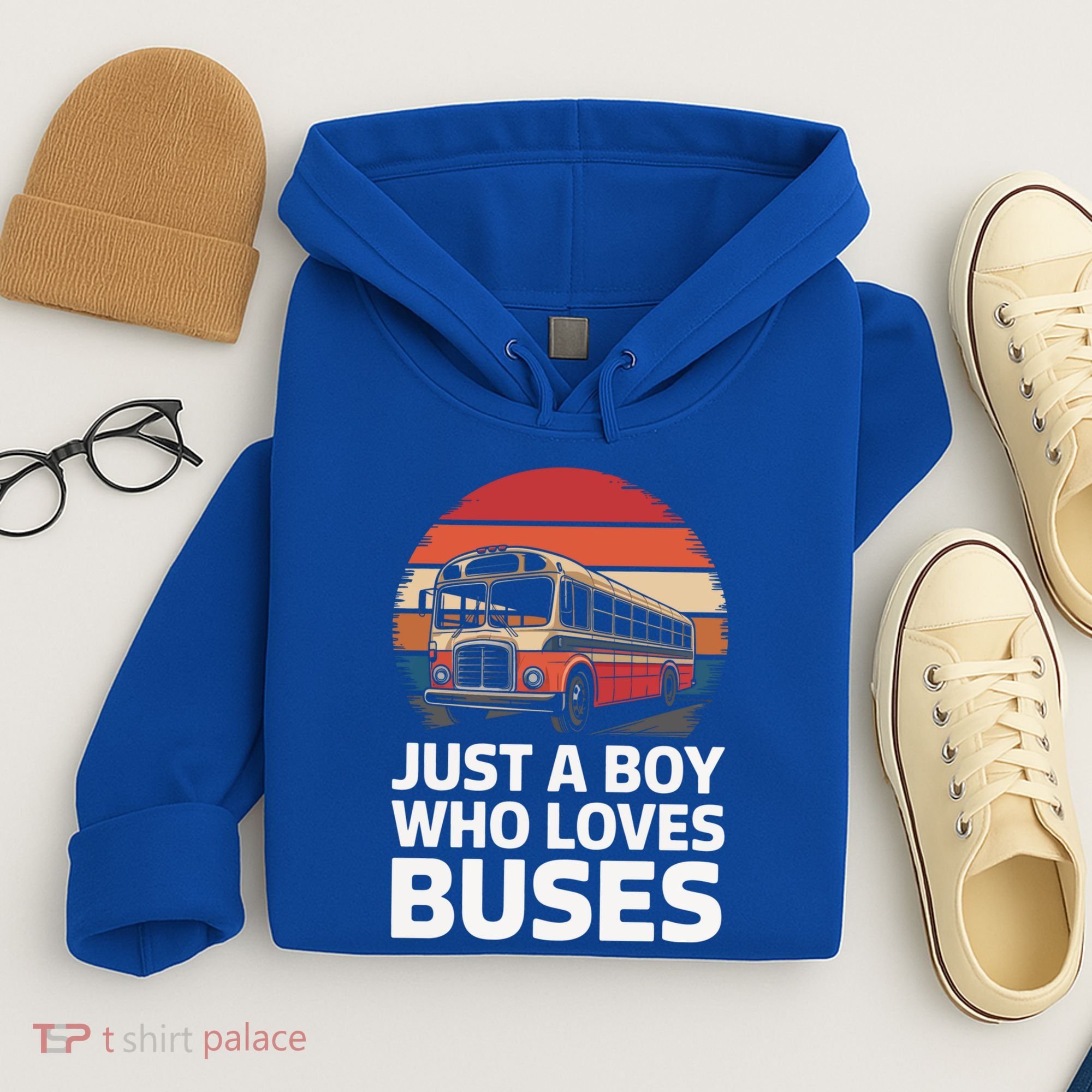 Bus Just A Who Loves Buses Cool Gift Hoodie