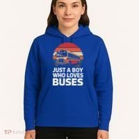 Bus Just A Who Loves Buses Cool Gift Hoodie thumb 5