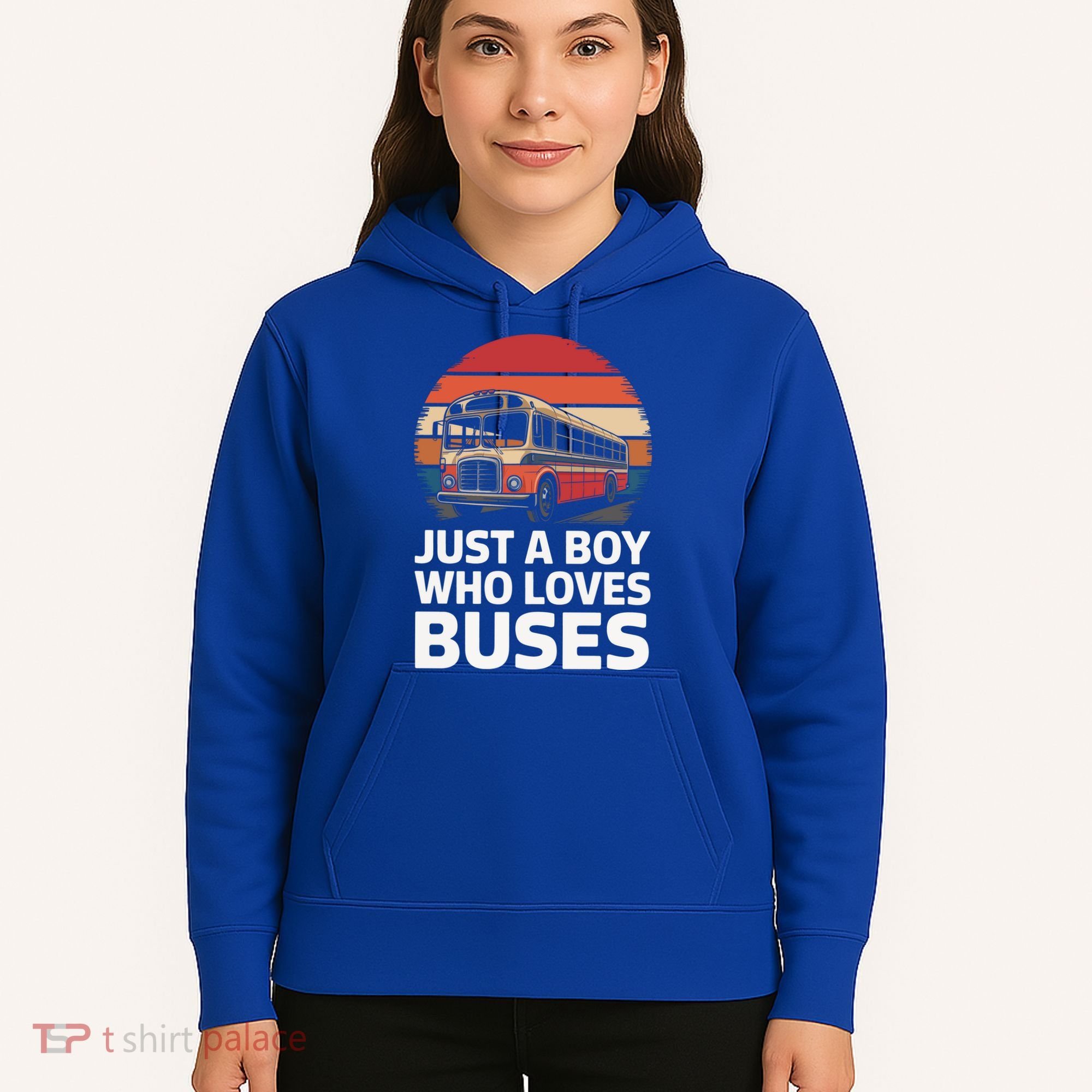 Bus Just A Who Loves Buses Cool Gift Hoodie