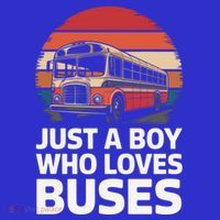Bus Just A Who Loves Buses Cool Gift Sweatshirt thumb 3