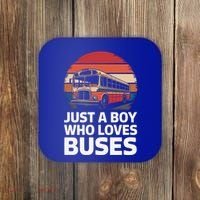 Bus Just A Who Loves Buses Cool Gift Coaster thumb 0