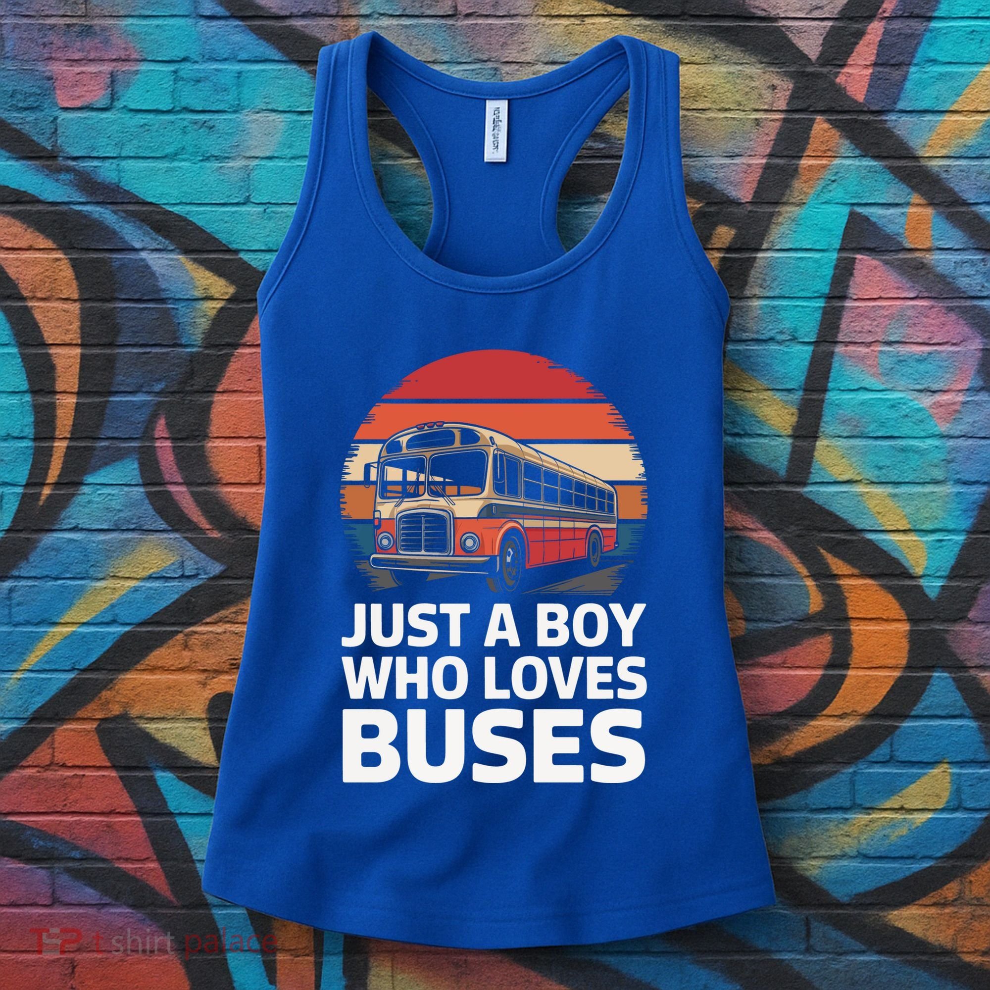 Bus Just A Who Loves Buses Cool Gift Women's Tank Top