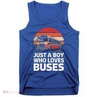 Bus Just A Who Loves Buses Cool Gift Tank Top thumb 0