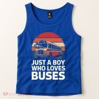 Bus Just A Who Loves Buses Cool Gift Tank Top thumb 2