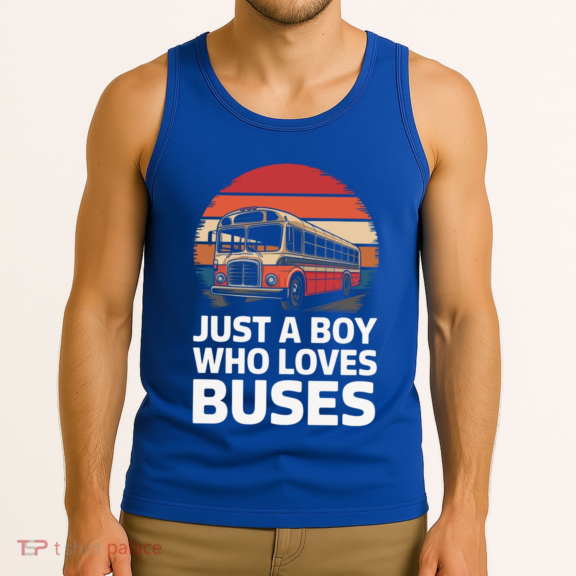 Bus Just A Who Loves Buses Cool Gift Tank Top