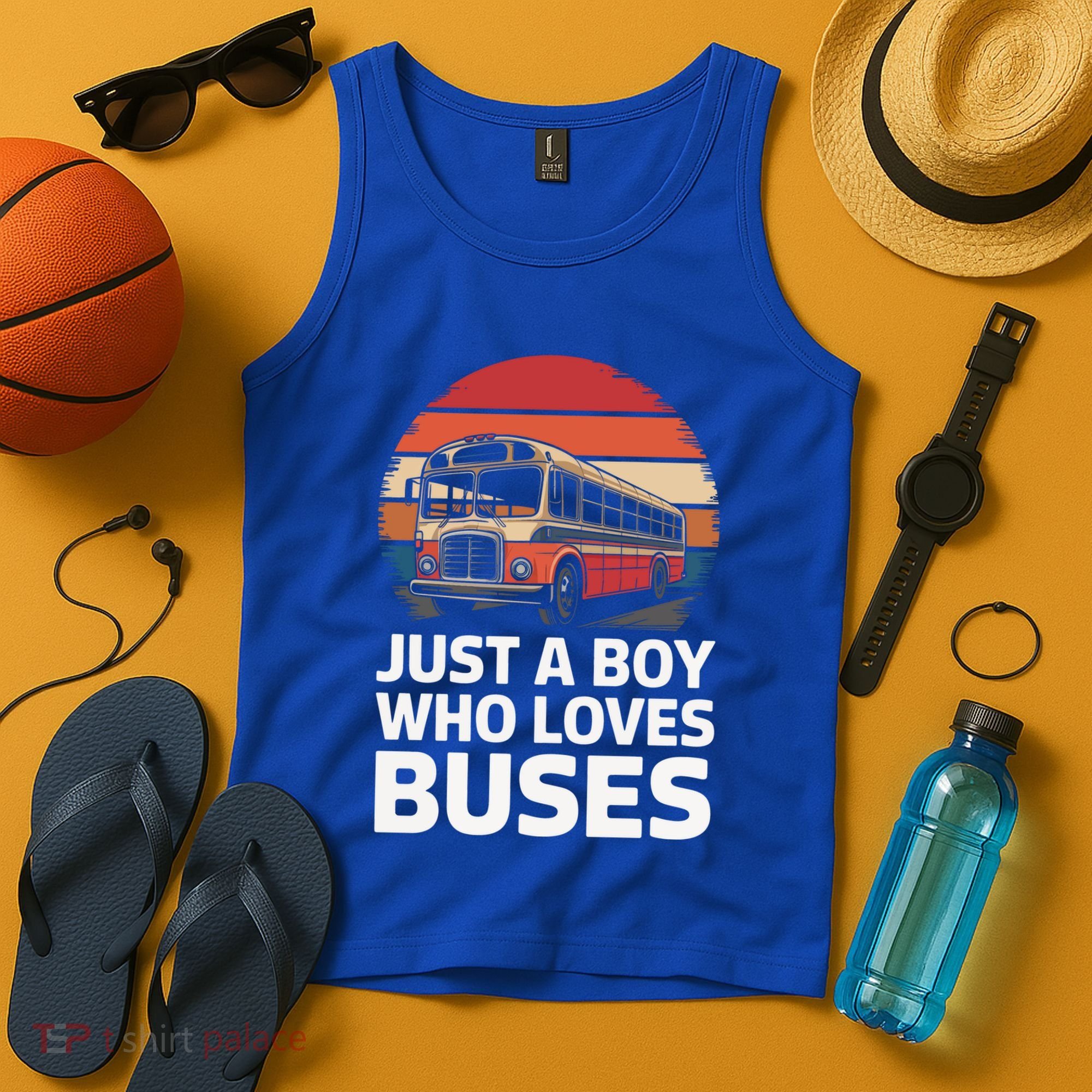 Bus Just A Who Loves Buses Cool Gift Tank Top