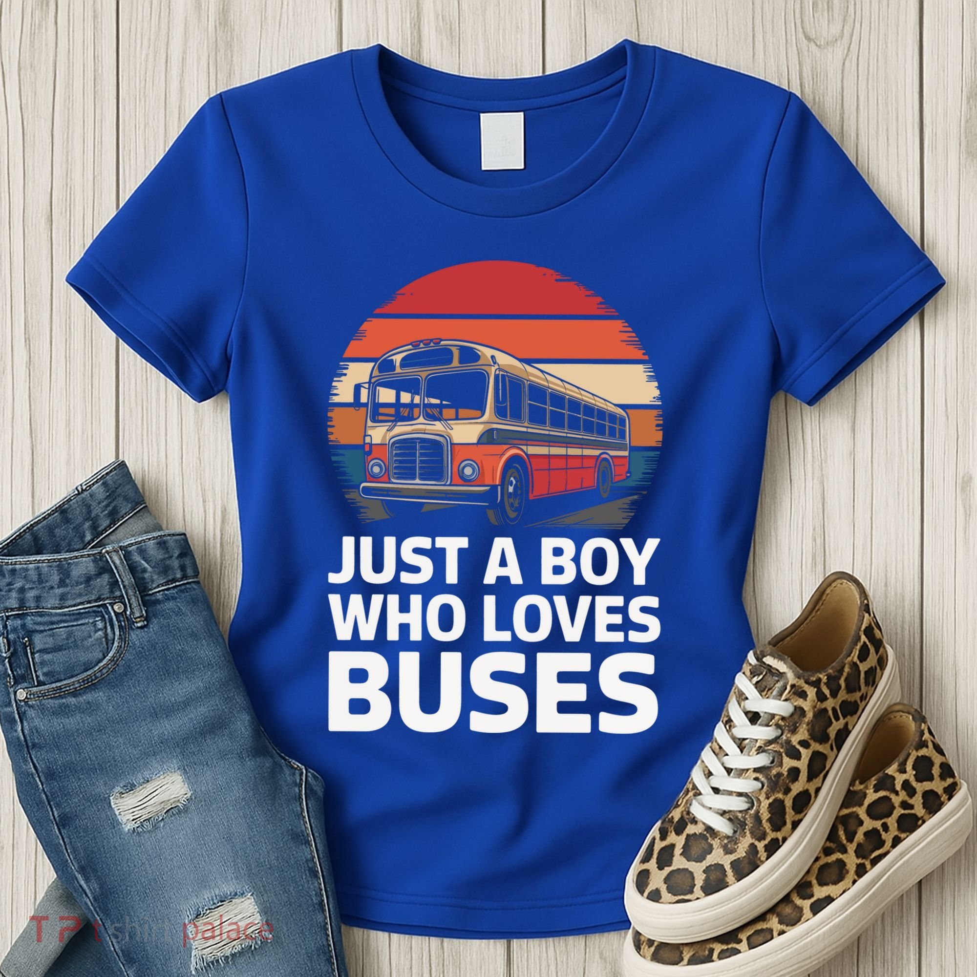 Bus Just A Who Loves Buses Cool Gift Women's T-Shirt