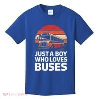 Bus Just A Who Loves Buses Cool Gift Kids T-Shirt thumb 0
