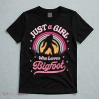 Bigfoot Just A Girl Who Loves Sasquatch Funny Retro Vintage T-Shirt thumb 5