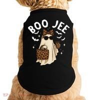Boo JEE Boujee Ghost Halloween October Vibes Doggie Tank thumb 0