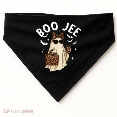 Boo JEE Boujee Ghost Halloween October Vibes USA-Made Doggie Bandana
