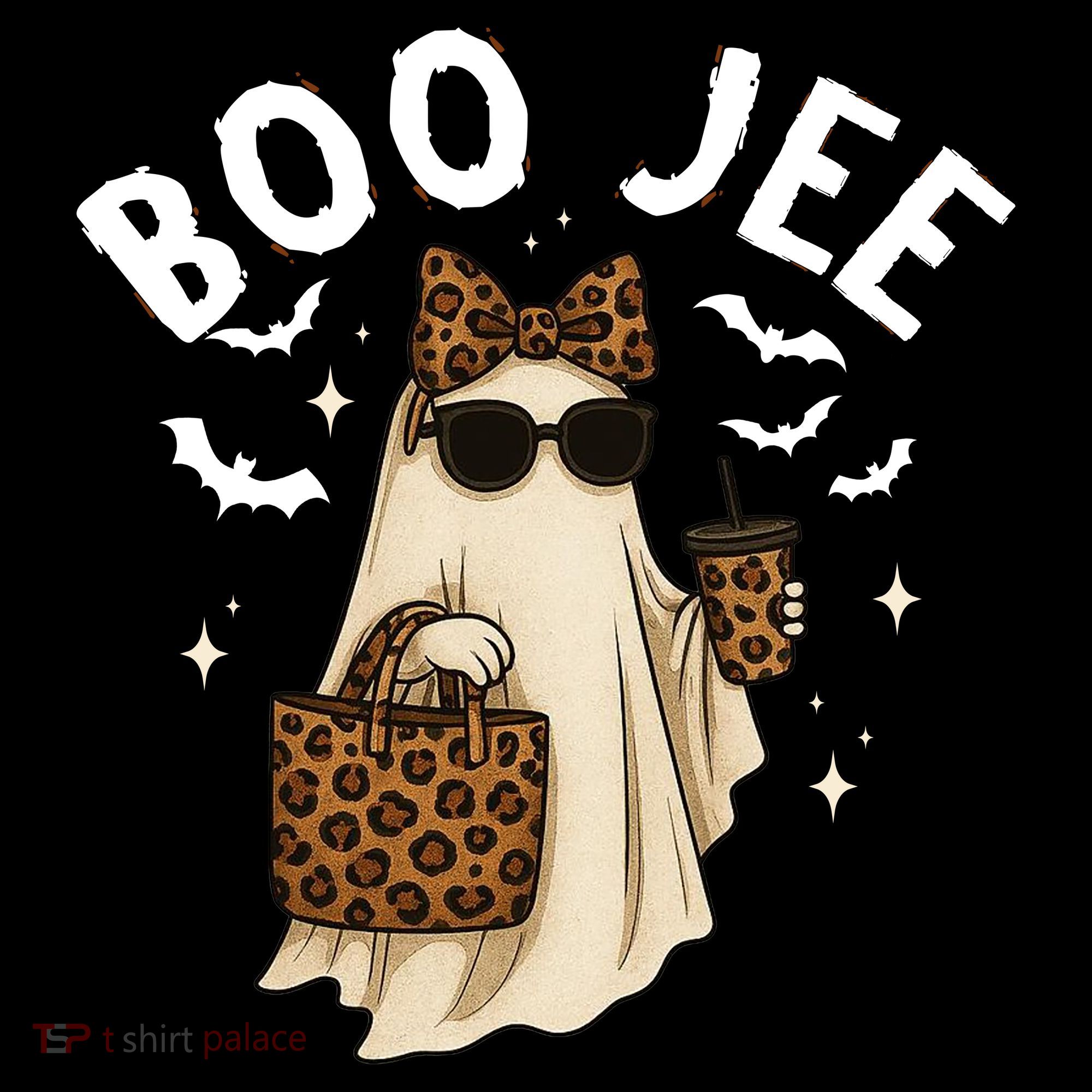 Boo JEE Boujee Ghost Halloween October Vibes USA-Made Doggie Bandana