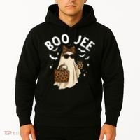 Boo JEE Boujee Ghost Halloween October Vibes Hoodie thumb 2