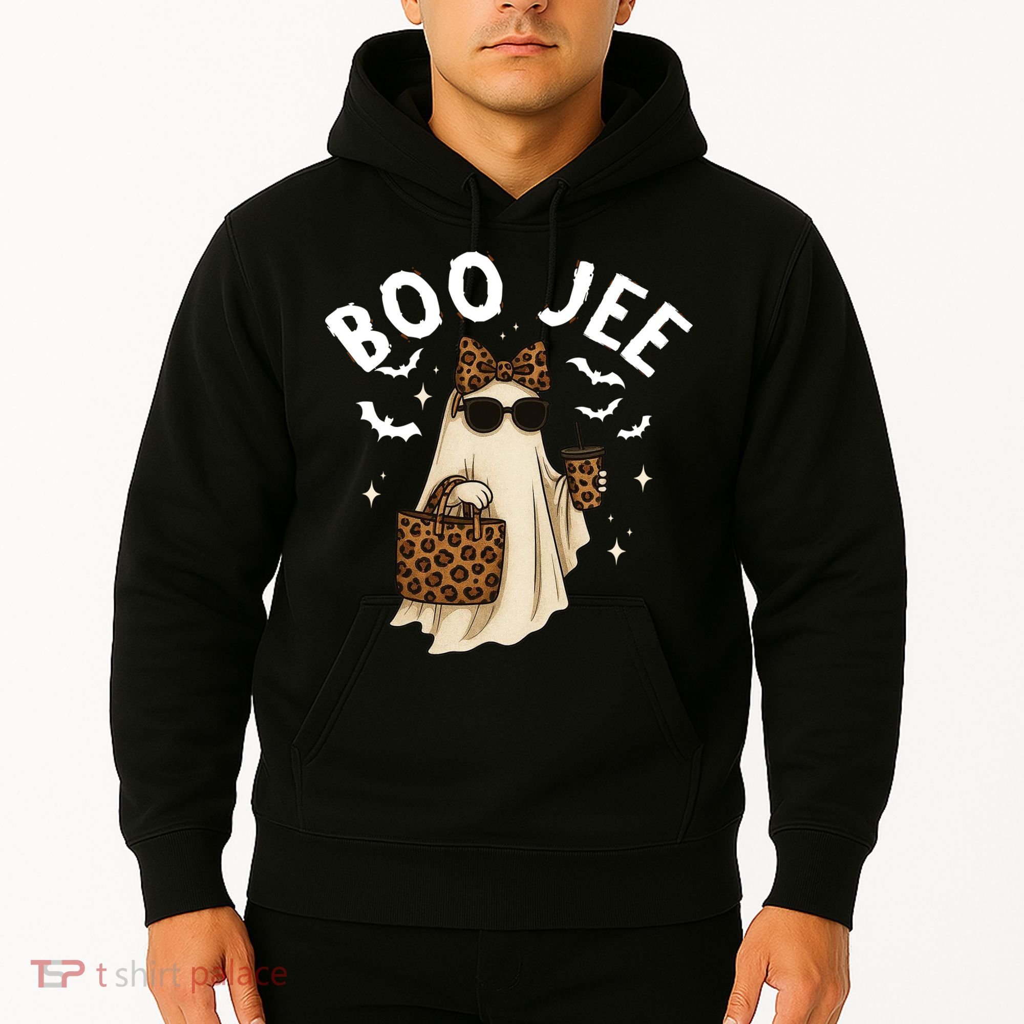 Boo JEE Boujee Ghost Halloween October Vibes Hoodie