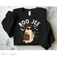Boo JEE Boujee Ghost Halloween October Vibes Sweatshirt thumb 2