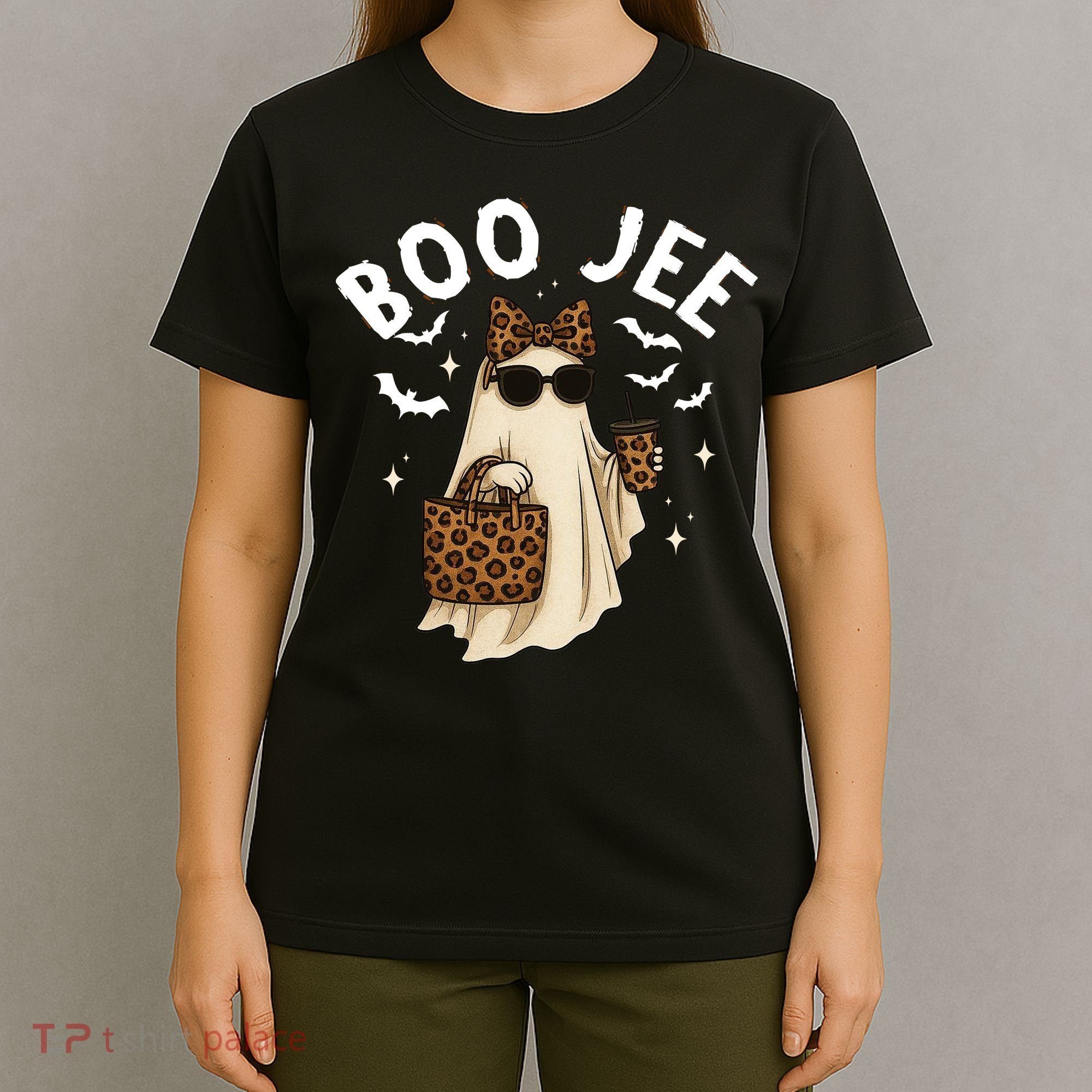 Boo JEE Boujee Ghost Halloween October Vibes T-Shirt