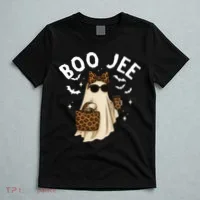 Boo JEE Boujee Ghost Halloween October Vibes T-Shirt thumb 5