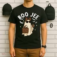 Boo JEE Boujee Ghost Halloween October Vibes T-Shirt thumb 6