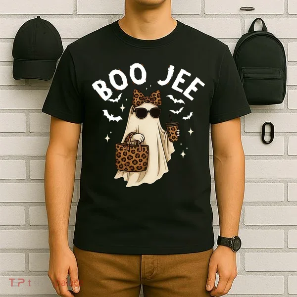 Boo JEE Boujee Ghost Halloween October Vibes T-Shirt